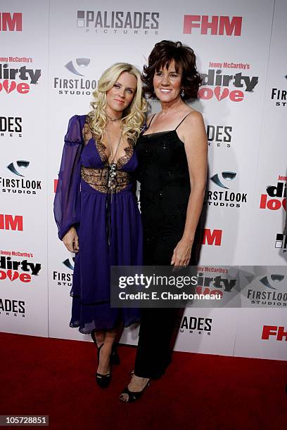 Jenny McCarthy and mother Linda McCarthy during "Dirty Love" Los Angeles Premiere - Arrivals at Archlight in Los Angeles, California, United States.