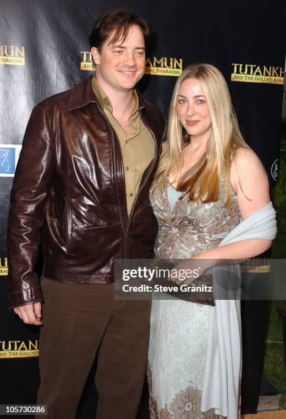 Brendan Fraser and wife Afton Smith during "Tutankhamun and the Golden Age of the Pharaohs" Opening Night Party at LACMA in Los Angeles, California,...