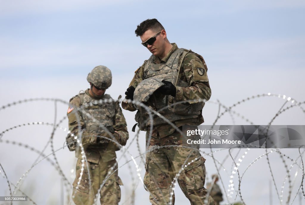 Troops Arrive At U.S. Mexico Border Spots Where Migrant Caravan May Arrive In Coming Weeks