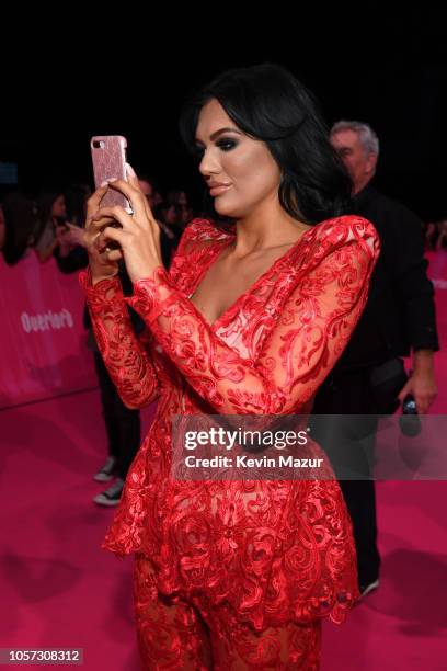 Abbie Holborn attends the MTV EMAs 2018 at Bilbao Exhibition Centre on November 4, 2018 in Bilbao, Spain.