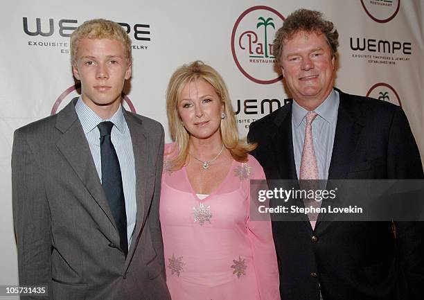 Barron Hilton, Kathy Hilton, and Rick Hilton during "I Want To Be A Hilton" Finale - After Party at The Palm Restaurant in New York City, New York,...