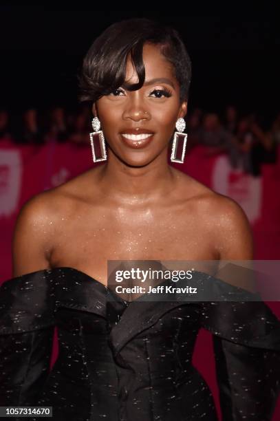 Tiwa Savage attends the MTV EMAs 2018 at Bilbao Exhibition Centre on November 4, 2018 in Bilbao, Spain.