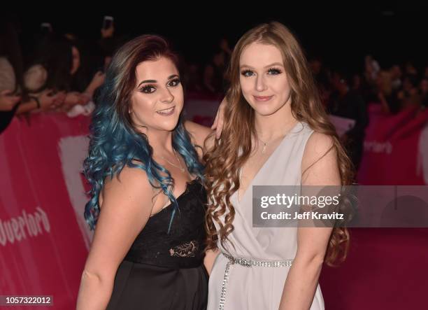 Vicky Banham and Tessa Bear attend the MTV EMAs 2018 at Bilbao Exhibition Centre on November 4, 2018 in Bilbao, Spain.