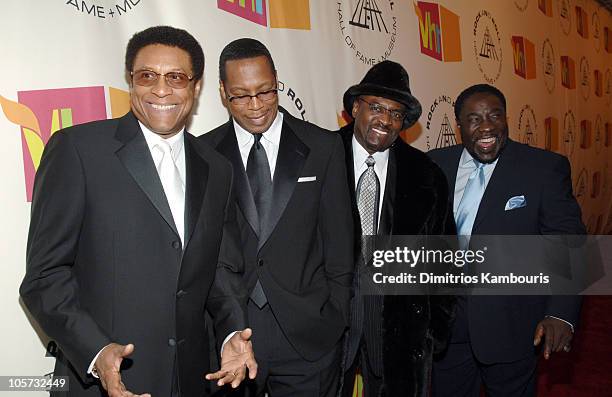 The O'Jays, inductees during 20th Annual Rock and Roll Hall of Fame Induction Ceremony - Arrivals at Waldorf Astoria in New York City, New York,...