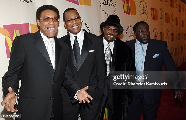 The O'Jays, inductees during 20th Annual Rock and Roll Hall of Fame Induction Ceremony - Arrivals at Waldorf Astoria in New York City, New York,...