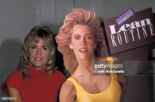 Jane Fonda during Jane Fonda Workout Video Release - October 2, 1990 at Jane Fonda's Workout Studio in Beverly Hills, California, United States.