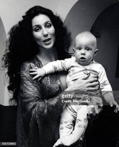 Cher and son Elijiah Blue Allman during Cher at Home with Elijah Blue Allman - March 9, 1977 at Cher's Beverly Hills Home in Beverly Hills,...