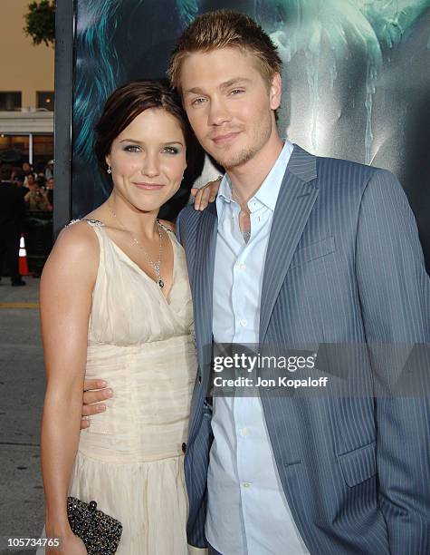 Sophia Bush and husband Chad Michael Murray during "House of Wax" Los Angeles Premiere - Outside Arrivals at Mann Village Theater in Westwood,...