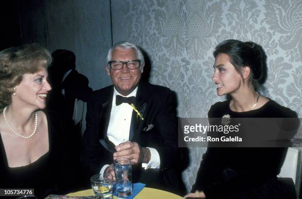Guest, Cary Grant, and Barbara Harris during George Burns 85th Birthday Party at Beverly Hilton Hotel in Beverly Hills, California, United States.