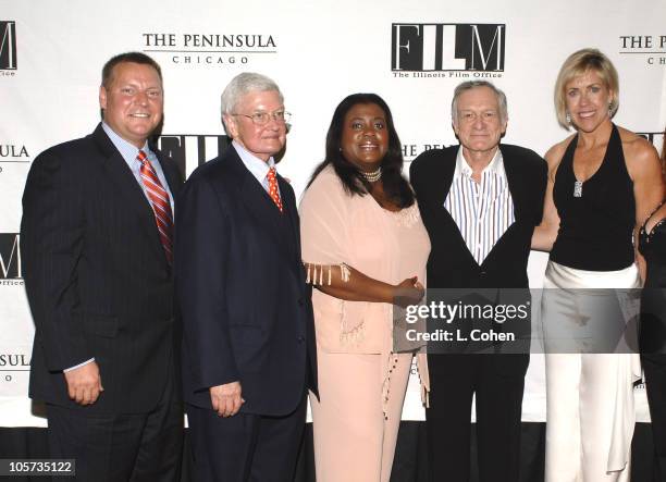 Larry Tsoumas, Roger Ebert, Chaz Ebert, Hugh Hefner and Brenda Sexton