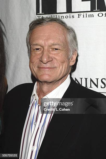 Hugh Hefner during Chicago Organizations Host Party for Roger Ebert at The Peninsula Beverly Hills in Beverly Hills, California, United States.