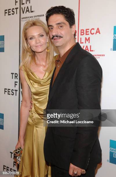Joan Allen and Simon Abkarian during 4th Annual Tribeca Film Festival - "Yes" Premiere at Stuyvesant High School in New York City, New York, United...