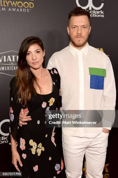 Aja Volkman and Dan Reynolds attend the 22nd Annual Hollywood Film Awards at The Beverly Hilton Hotel on November 4, 2018 in Beverly Hills,...