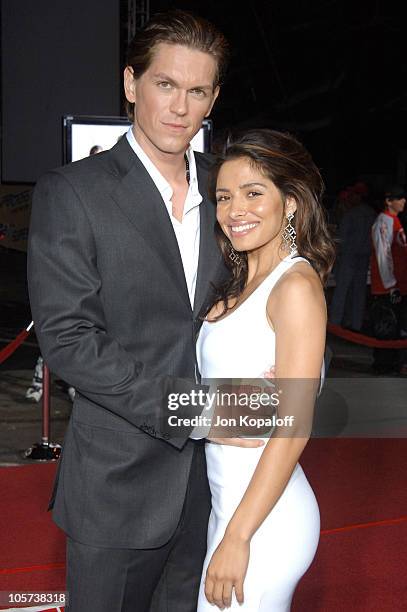 Steve Howey and Sarah Shahi during "Supercross" Los Angeles Premiere - Arrivals at Veterans Administration Complex in Westwood, California, United...