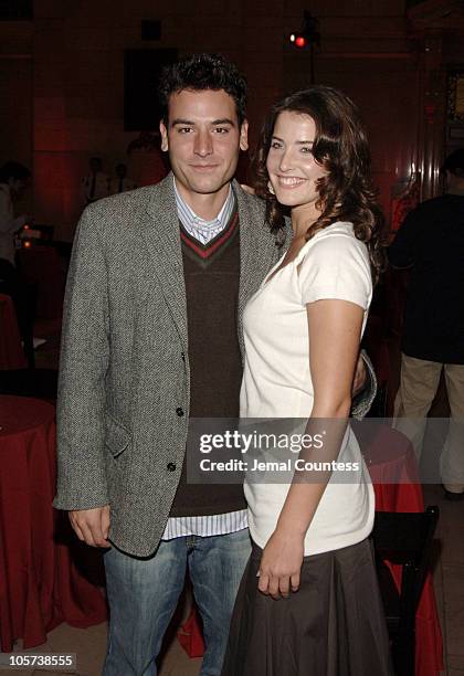Josh Radnor and Cobie Smulders during The Cast of "How I Met Your Mother" Host "Speed Dating at Grand Central" at Vanderbilt Hall, Grand Central...