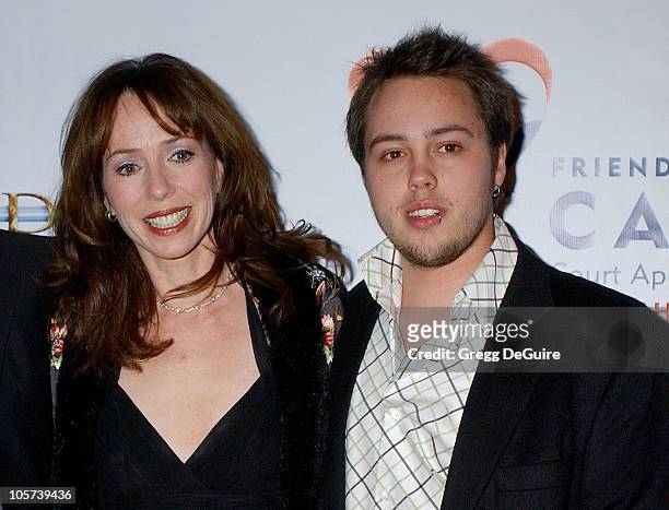 Mackenzie Phillips and son Shane Barakan during "Annie" Opening Night to Benefit CASA of Los Angeles - Arrivals at Pantages Theatre in Hollywood,...