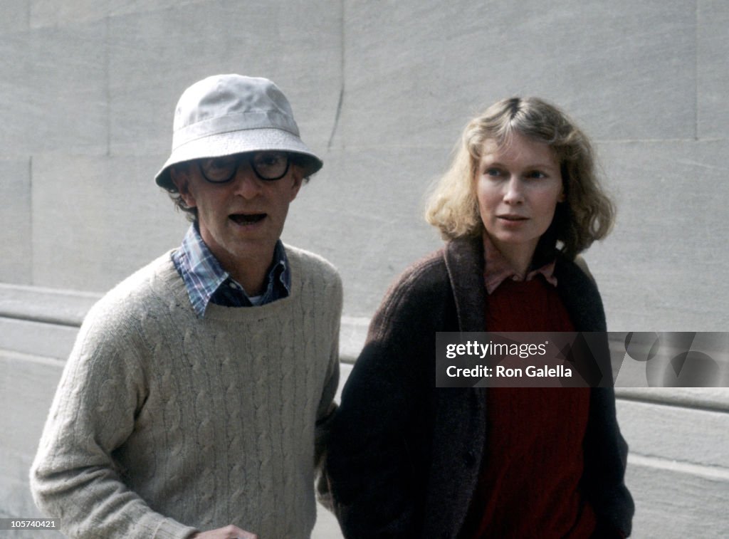 Woody Allen and Mia Farrow Sighting in New York City - October 1, 1984