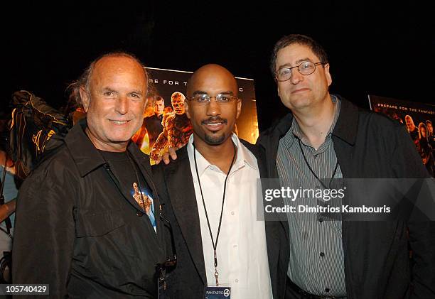 Avi Arad, Chairman/CEO of Marvel Studios, Tim Story, director and Tom Rothman