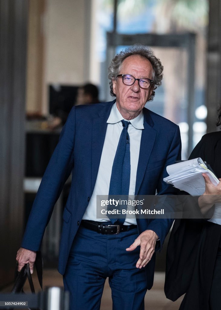 Geoffrey Rush Attends Court As Defamation Trial Against Daily Telegraph Continues