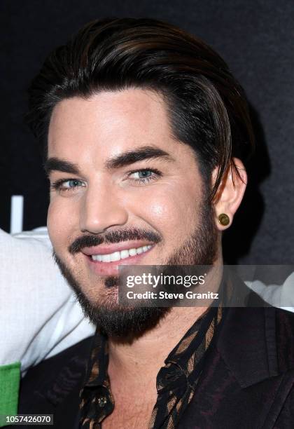 Adam Lambert poses in the press room during the 22nd Annual Hollywood Film Awards at The Beverly Hilton Hotel on November 4, 2018 in Beverly Hills,...