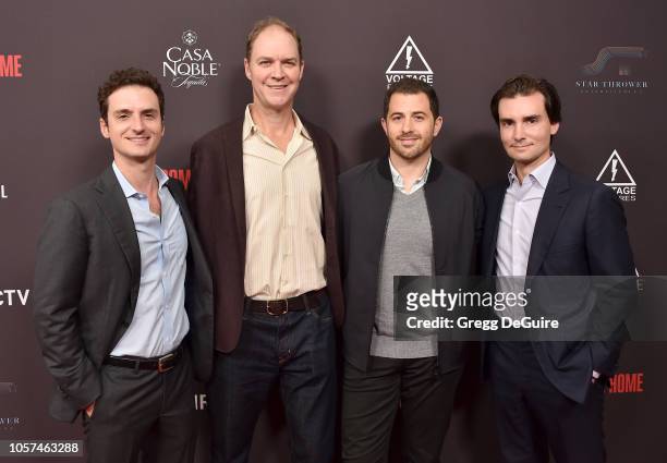 Trevor White, George Ratliff, Allan Mandelbaum, and Tim White arrive at the "Welcome Home" Premiere at The London West Hollywood on November 4, 2018...