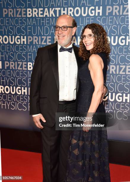 Edward Zuckerberg and Karen Zuckerberg attend the 2019 Breakthrough Prize at NASA Ames Research Center on November 4, 2018 in Mountain View,...