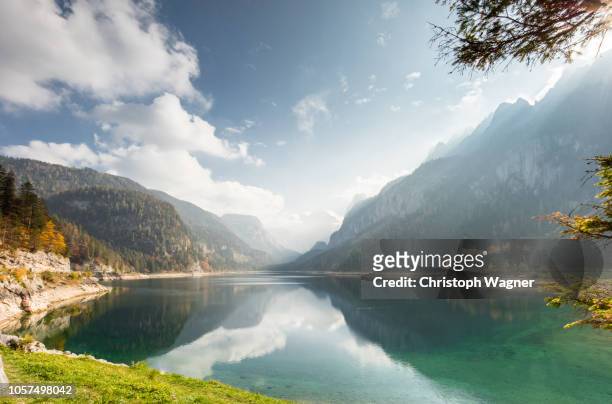 österreich salzkammergut - gosausee - clear sky beautiful landscape stock pictures, royalty-free photos & images