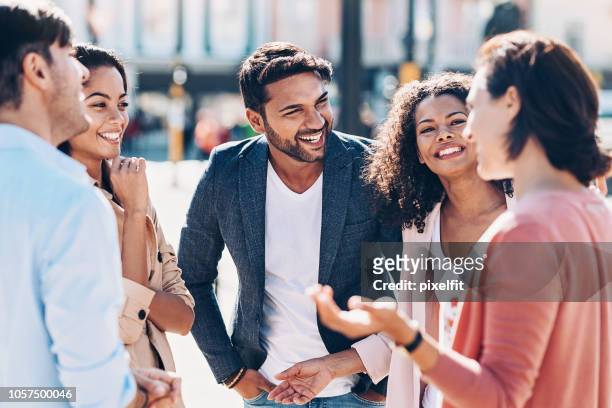 friendly chat - smart casual stock pictures, royalty-free photos & images