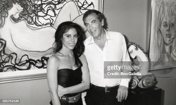 Ann Biderman and Roger Vadim during Roger Vadim Art Exhibit - February 20, 1980 at Great Masters Gallery in Los Angeles, California, United States.