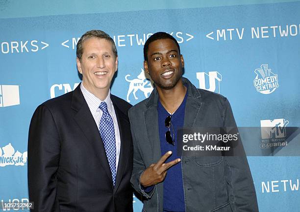 Doug Herzog and Chris Rock during 2005/2006 MTV Networks UpFront at Madison Square Gardens in New York City, New York, United States.