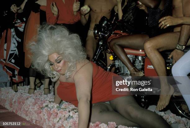 Divine during Birthday Celebration for Grace Jones at Xenon Disco in New York City, New York, United States.