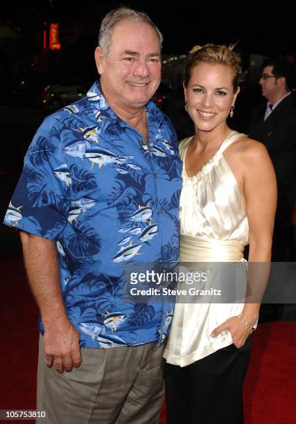 Maria Bello and Father Joe during "A History of Violence" Los Angeles Premiere - Arrivals at Egyptian Theatre in Los Angeles, California, United...