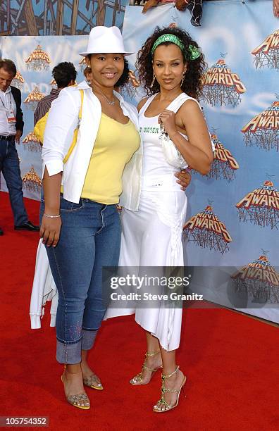 LisaRaye and daughter Kai during 2005 MTV Movie Awards - Arrivals at Shrine Auditorium in Los Angeles, California, United States.