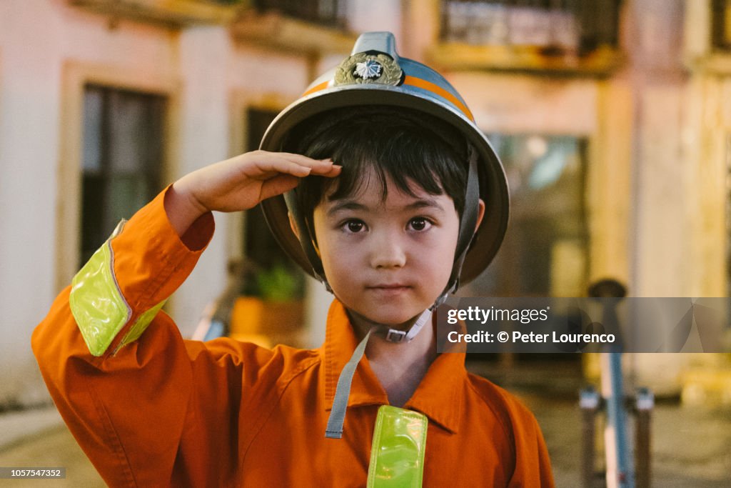 Young firefighter