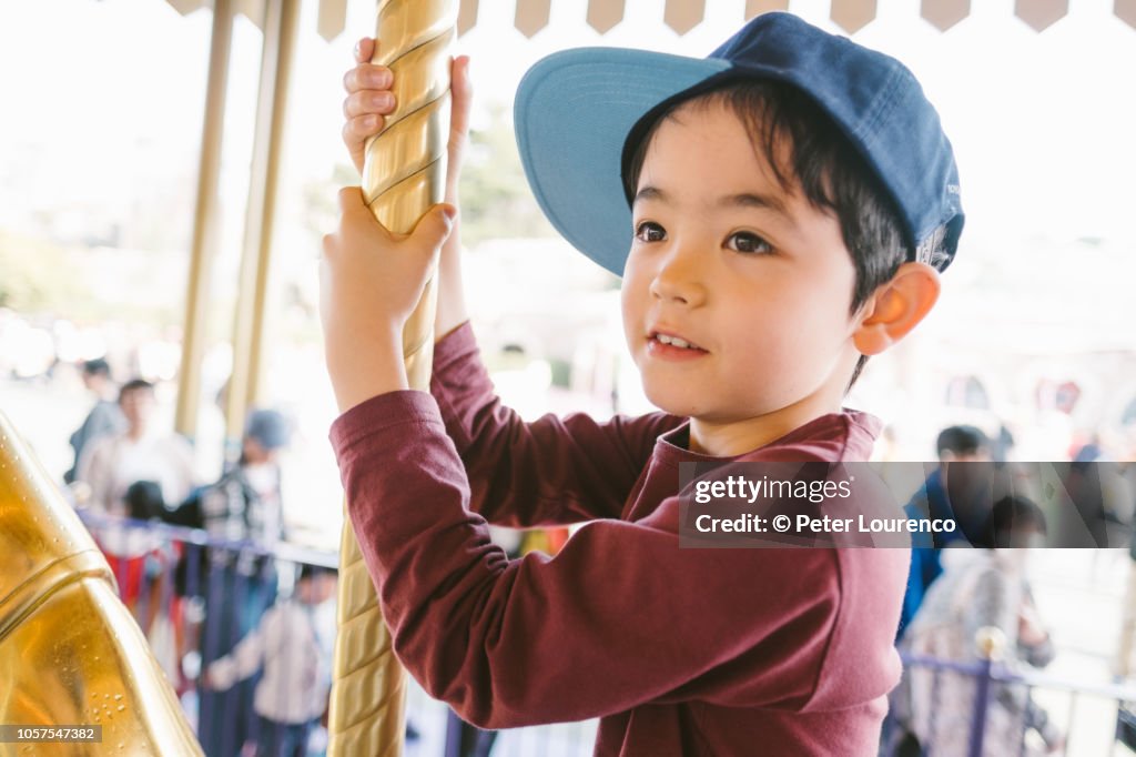 Boy at fairground