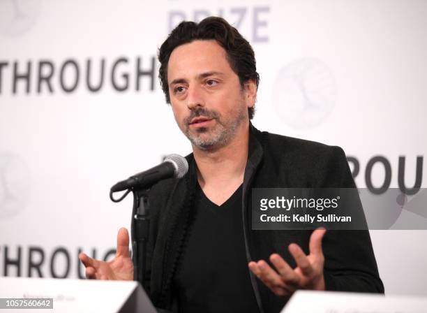 Sergey Brin attends the 2019 Breakthrough Prize at NASA Ames Research Center on November 4, 2018 in Mountain View, California.