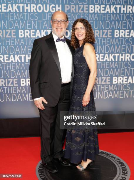 Edward Zuckerberg and Karen Zuckerberg attend the 2019 Breakthrough Prize at NASA Ames Research Center on November 4, 2018 in Mountain View,...