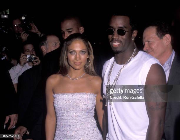 Actress/Singer Jennifer Lopez and hip hop mogul Sean "Puffy" Combs attend the 16th Annual MTV Video Music Awards After Party on September 9, 1999 at...