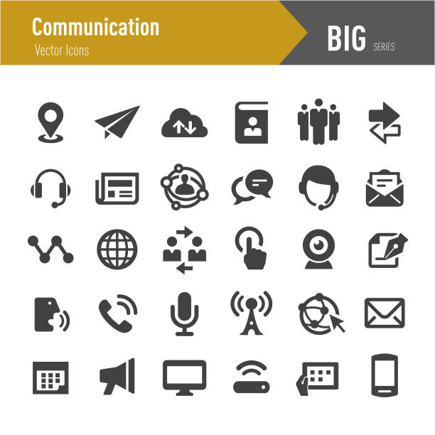 communication icons - big series - communication stock illustrations