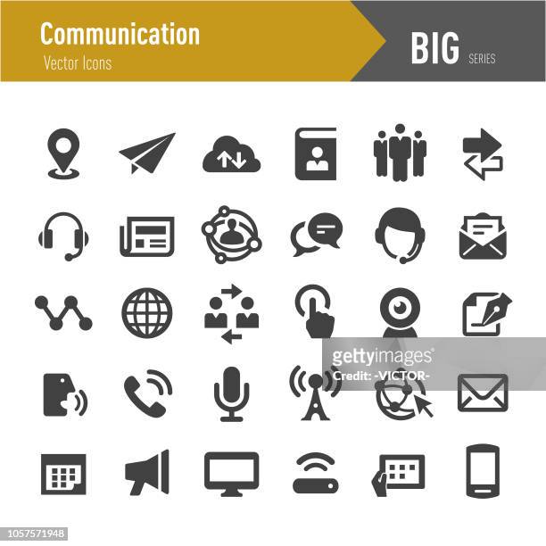 communication icons - big series - communication stock illustrations