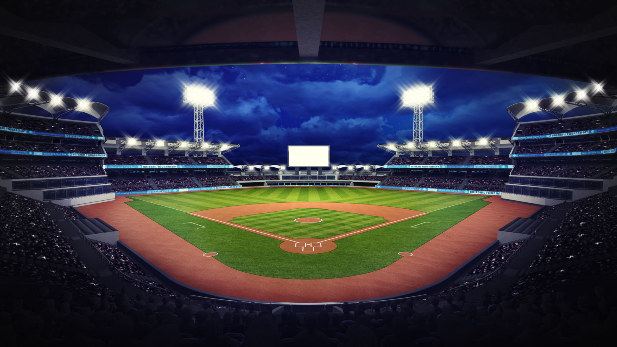 baseball game crowd