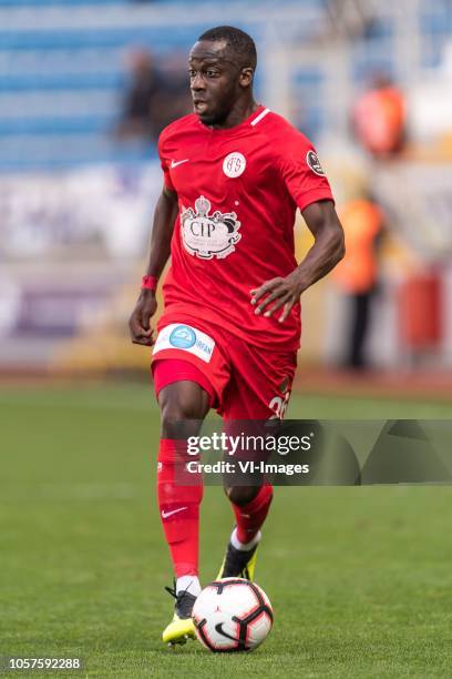 Aly Cissokho of Antalyaspor AS during the Turkish Spor Toto Super Lig match between Kasimpasa AS and Antalyaspor AS at the Recep Tayyip Erdogan...