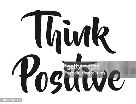 Think Positive Visual Vector Illustration Symbol Of Think Positive For Logotype Flyer Banner ...