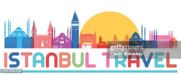 i̇stanbul skyline - grand bazaar stock illustrations