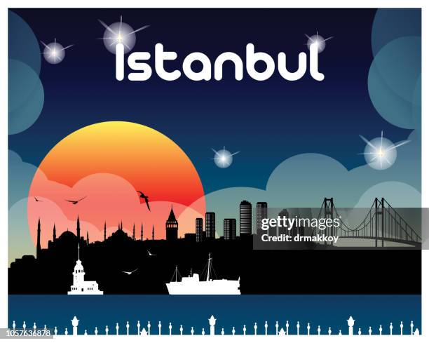 i̇stanbul skyline - grand bazaar stock illustrations