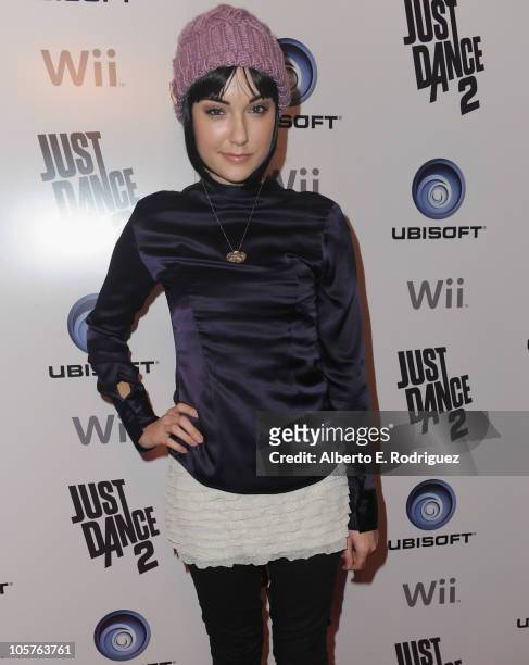 Actress Sasha Grey arrives to the launch party for Ubisoft's "Just Dance 2" on October 19, 2010 in Hollywood, California.