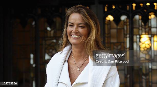 German heiress Katrin Radmacher arrives at the Supreme Court today for an appeal hearing brought by her French ex-husband Nicolas Granatino, after...