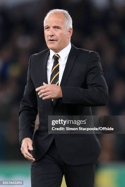 Former Wolves player Steve Bull looks on ahead of the Premier League match between Wolverhampton Wanderers and Tottenham Hotspur at Molineux on...