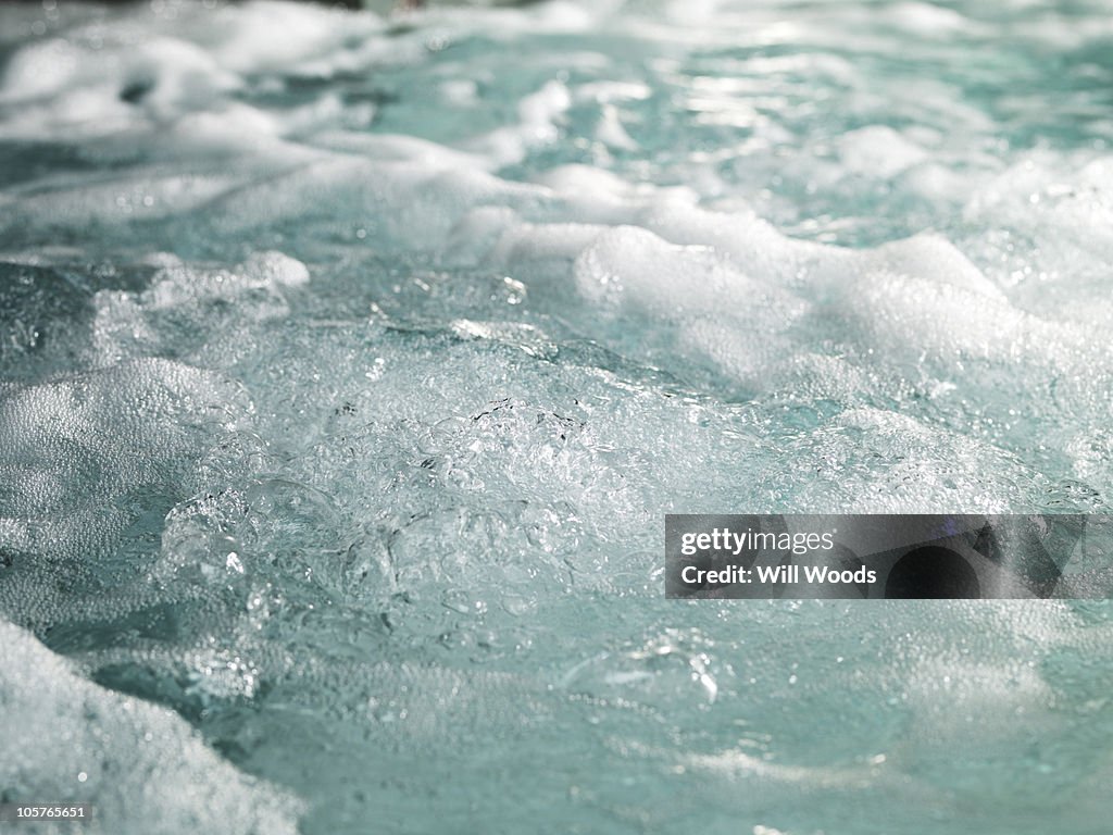 Water in a hot tub, close-up