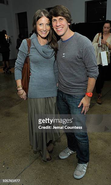 Chelsa Skees and Dennis Crowley attend the Fortune 40 under 40 event at Skylight West on October 19, 2010 in New York City.